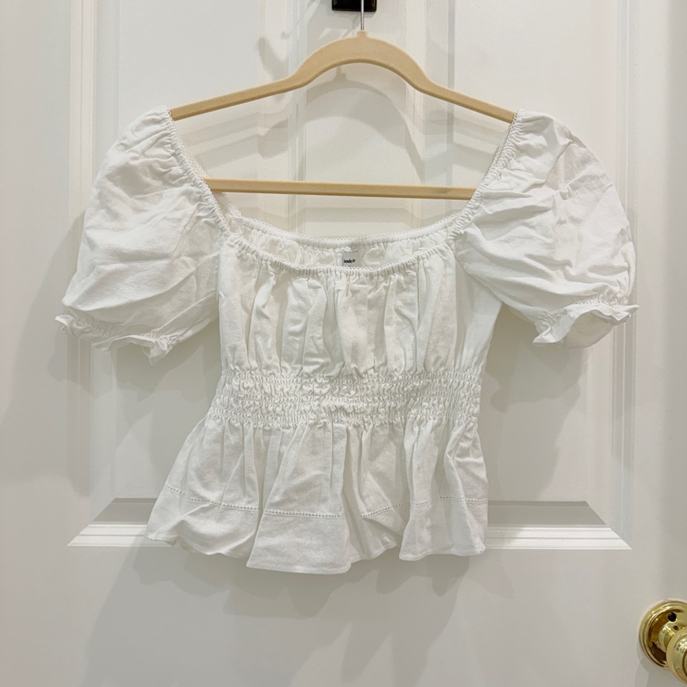 Aritzia Sunday Best Doll Puff Sleeve Top XS